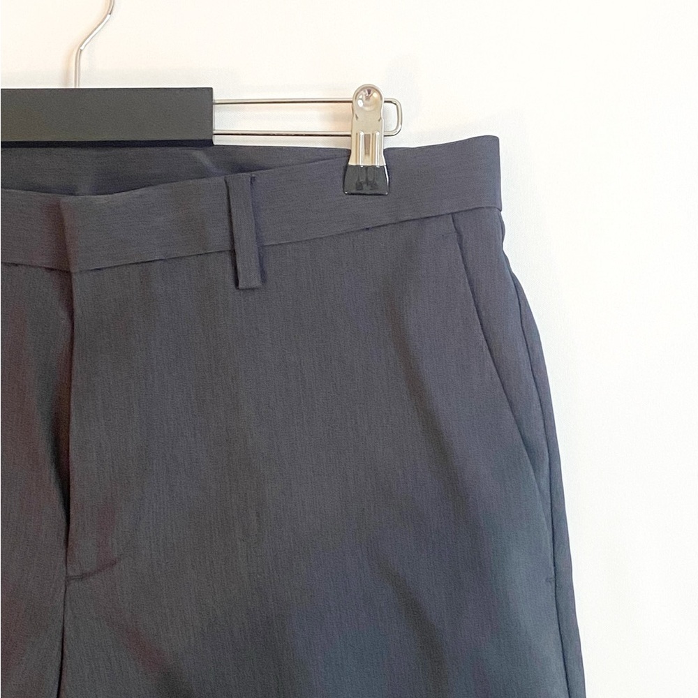 Perry Ellis Slim Fit Flat Front Dress Pants 32x32 Charcoal Gray